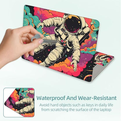 Universal Laptop Skin Decal, 3-Piece Vinyl Protector for 12 13 14 15.6" Notebook, Waterproof Anti-Scratch, Easy Trim & Bubble-Free Finish, Astronaut Floating in Space - color: Astronaut Floating in Space