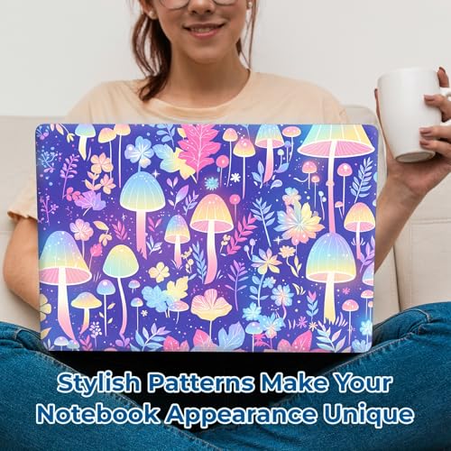 Reusable Universal Laptop Skin Sticker, Cut to Fit for 11.6–15.6 Inch Laptops, Waterproof Protective Film, No-Residue - Fantasy Glow Mushroom - color: Fantasy Glow Mushroom