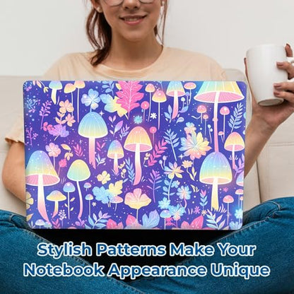 Reusable Universal Laptop Skin Sticker, Cut to Fit for 11.6–15.6 Inch Laptops, Waterproof Protective Film, No-Residue - Fantasy Glow Mushroom - color: Fantasy Glow Mushroom