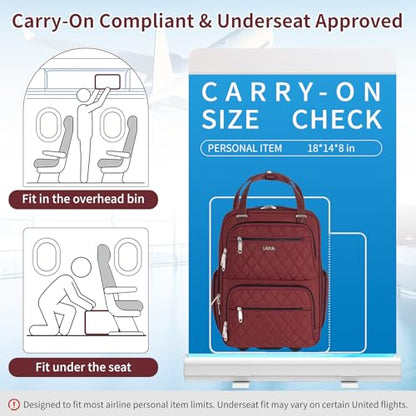 Underseat Carry On Luggage with Wheels, 17 inch Lightweight Overnight Soft Sided Personal Luggage Bag Carry-On Suitcase for Short Trip Travel Business, Burgundy - color: Red