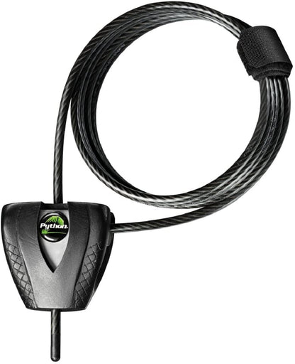 Master Lock Black Python Bike Lock with Key, Adjustable Metal Cable Lock has a Weather Resistant Vinyl Coating for Outdoor Equipment, Bicycles, 6 Feet Long, 8417D - size: 1 Pack