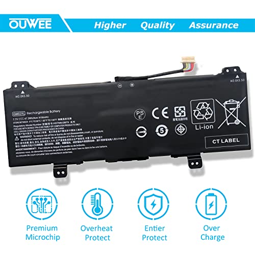 GM02XL 917725-855 Laptop Battery Compatible with HP Chromebook 14 G5 G6 Chromebook X360 11 G1 G6 EE Chromebook 11 G6 G7 EE Series Notebook HSTNN-DB7X 917679-271 HSTNN-UB7M 7.7V 47.3Wh 6150mAh - size: 9.84*3.74*0.39 inch GM02XL