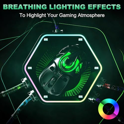 YPBDAN Tri-Mode Wireless Gaming Mouse with RGB, 10000 DPI | 2.4G/USB-C/Bluetooth 5.3 Mouse, 60H Battery, Ultra-Light Ergonomic Rechargeable Design for PC Mac Laptop