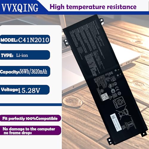 C41N2010 Laptop Battery Replacement 15.48V for ASUS ROG G15 G513IC G513IH G513QC G513QE G17 G713QE G513IC-HN055T G513QC-HF002T G513IH-HN086T G513QE-HN010T G713QE-RB74 G513QE-WH96 56WH 3620mAh