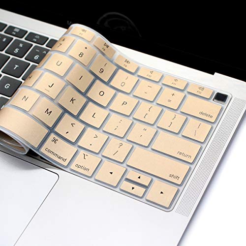 Se7enline for MacBook Pro 13/16 inch Keyboard Cover 2019-2026,Serenity Blue | Silicone Waterproof Dustproof Durable Washable Laptop Accessories US Layout 2023 2022 2021 2020 2019 2018,Gold - color: Gold