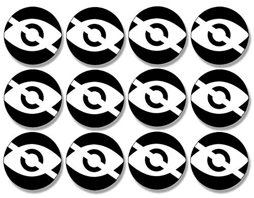Magnet 12 Pack: .5 inch Round Computer Laptop Cam Privacy Stickers -Decal Camera Cover Magnetic Magnet Vinyl Sticker