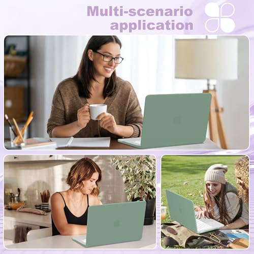 for MacBook Neo 13 inch Case 2026, Ultra-Thin Shockproof Hard Shell Case with Keyboard Cover & Screen Protector for MacBook Neo 13 A3404 A18 Pro Chip, Midnight Green - color: Midnight Green