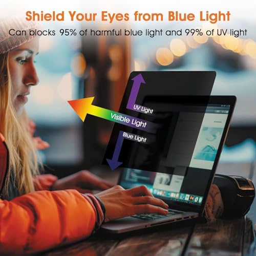 Laptop Privacy Screen 14 Inch 16:10 Display, Anti Glare Film Blue Light Filter Protector, Computer Privacy Screen Shield, Not for 14'' Laptops with 16:9 Aspect Ratio