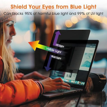 Laptop Privacy Screen 14 Inch 16:10 Display, Anti Glare Film Blue Light Filter Protector, Computer Privacy Screen Shield, Not for 14'' Laptops with 16:9 Aspect Ratio