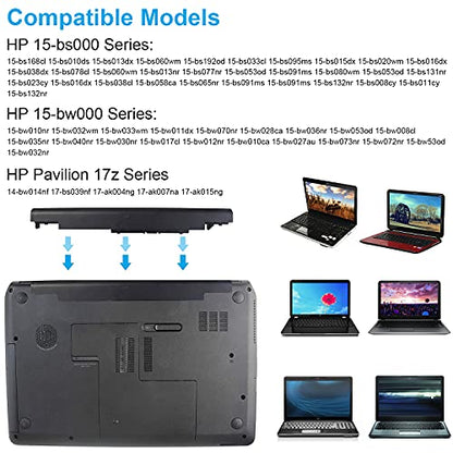 JC04 919700-850 Laptop Battery for JC03 JC04 919681-421 HSTNN-LB7V HSTNN-DB8E HSTNN-H7BX HSTNN-L67N HSTNN-PB6Y TPN-C129 TPN-C130 TPN-W129 TPN-W130 17-BS049DX 17-BS011DX 17-bs067cl 250-G6 3inr19/66 - size: 10.3*1.56*0.85inch JC04