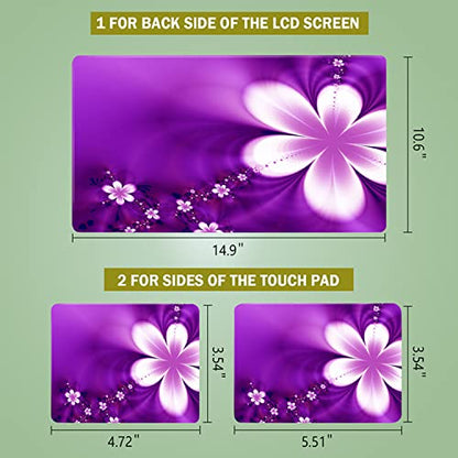 Purple Flowers 11.6 13 13.3 14 15 15.6 inches Netbook Laptop Skin Sticker Reusable Protector Cover for Laptop Notebook FY-NEK-13 - color: FY-NEK-13