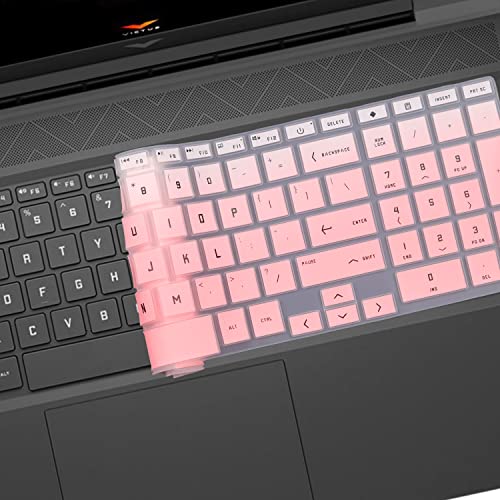 Keyboard Cover for HP Victus 15 15t-fa100 15-fa2013dx 15-fa1082wm 15-fa0000sa 15-fa0033dx 15-fa1093dx 15-fa2701wm 15-fa0031dx 15-fa1005nr 15-fa1093dx 15-fa1072wm 15-fa0032dx 15-fa1040nr 15z-fb100 - color: OmbrePink