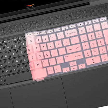 Keyboard Cover for HP Victus 15 15t-fa100 15-fa2013dx 15-fa1082wm 15-fa0000sa 15-fa0033dx 15-fa1093dx 15-fa2701wm 15-fa0031dx 15-fa1005nr 15-fa1093dx 15-fa1072wm 15-fa0032dx 15-fa1040nr 15z-fb100 - color: OmbrePink