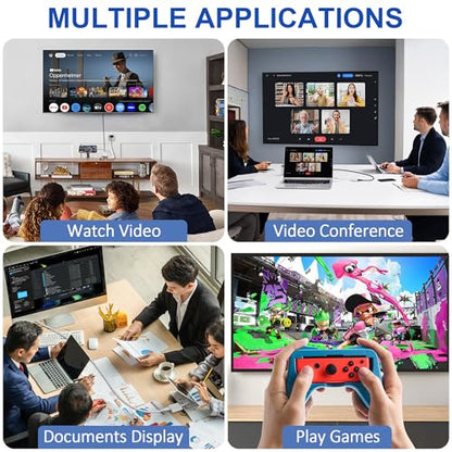 USB-C and Lightning to HDMI Adapter for iPhone to TV, 4K@60Hz MFi Certified Lightning to Digital AV Adapter with 100W Charging Port for iPhone 17/16/15/iPad/MacBook to TV/Monitor/Projector