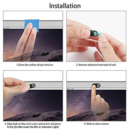 Webcam Cover Slider, Laptop Camera Cover 0.027in Ultra-Thin Fits Smartphones Tablets Macbooks Computers Desktops with Strong Adhensive, Protecting Privacy and Securtiy (6 Pack)