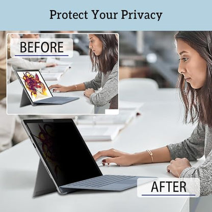 Surfcae Pro 13 inch Privacy Screen, for Microsoft Surface Pro 11/10/9/8/X | Removable Privacy Screen and Reusable Anti-Spy Anti-Glare Anti Blue Light Protector - size: Surface Pro 11/10/9/8/X (13 inch)