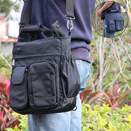 d'yallee Crossbody Messenger Bag Men Waterproof Shoulder Business Work Bag Nylon - color: Olive Green