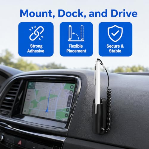 Tounch Screen Pen, Stylus Pen with Tether, High Sensitivity Capacitive Touch Screen Stylus with Holder for Tablet Laptop Mobile Phone GPS