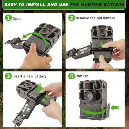 7000mAh 2-Pack Rechargeable Reveal Lipo Lithium Battery Trail & Game Camera Battery Compatible with Tactacam Pack Reveal Hunting Camera X, X Pro, Pro 3.0, X Gen 2.0, X Gen 3.0, XB, SK - 7.4V 51.8WH - size: 8.8*4.87*1.38inch 2PS