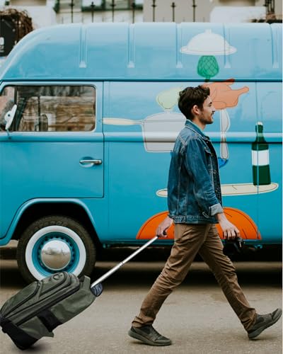 MATEIN Roller Backpack, 17 Inch Travel Laptop Backpacks with Wheels | Backpack with Wheels, 17 inch Laptop Backpack, 36 L Main Compartment, Breathable Adjustable Straps, Rolling Travel Bag - color: Green, size: 17-inch