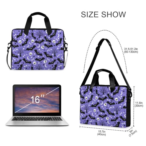 MNSRUU Laptop Bag for 15.6 inch Black Gothic Bats - color: Bats Th0017