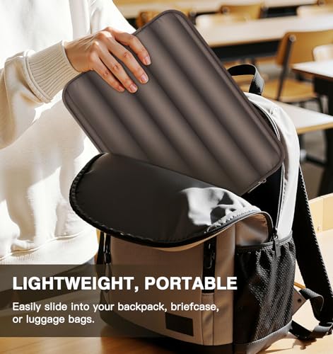 MoKo 13-14 Inch Puffy Laptop Sleeve Bag Padded Protective Carrying Case | Laptop Carrying Case Fits Mac Neo A18 Pro, Mac Pro M5 14-inch, Mac Air 13.6/13.3-inch and iPad Pro 12.9/13-inch, Coffee - color: Coffee, style: 13.3 - 14 Inches