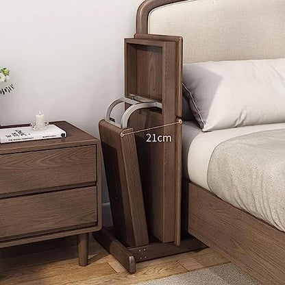 Coffee Table Height Adjustable C-Shape Side Table, Folding Bench, Desk Table with Tilting Tabletop, Sofa Bed, Laptop Stand, TV Drawer with Storage Basket, Snack Side Table Side Table (Col