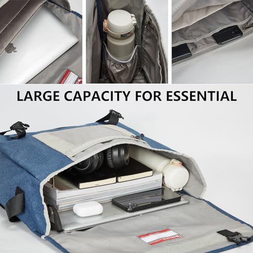 OIWAS Laptop Messenger Bag for Women 15.6 Inch Satchel Bag Men Crossbody Shoulder Bags Briefcase Bag Travel Work Computer Blue | Water-repellent polyester, thick padded laptop compartment, large capacity crossbody shoulder bag for work, travel & daily - c