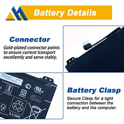 GH02XL HP Laptop Battery Replacement for HP Chromebook 11A G8 11 G8 14 G6 Chromebook X360 11 G3 NA0010nr NA0010DS NA0010CASeries GHO2XL L75783-005 HSTNN-DB9M L75253-271 L75253-2C1 7.7V 47.3Wh 6000mAh - size: 9.45*3.78*0.22 inch GH02XL