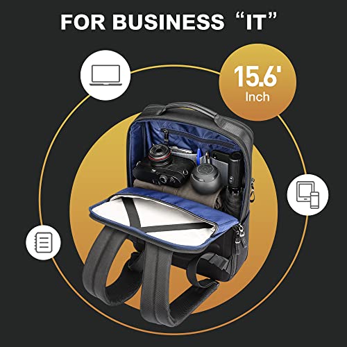BOPai Intelligent expandable large Smart 15.6 inch Backpack Travel Friendly Water Resistant Anti-Theft Laptop Rucksack with USB Charging Business Laptop Backpack Men Black Multi-Functional - color: Black1