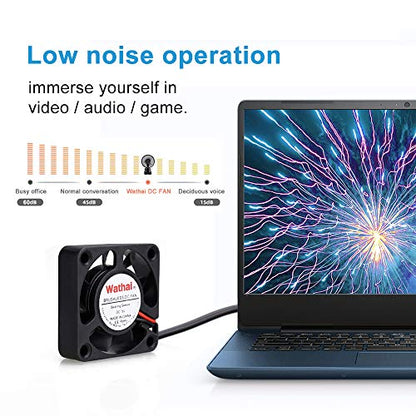 Wathai 2pcs 40mm USB Cooling Fan 5V 4010 Mini PC Fan with Speed Controller | 2-in-1 speed controller Small Computer USB Fans for Welding Helmet, Aquarium, Terrarium, Camera, VR Receiver DVR PS4 Xbox - size: 40x10mm (5V)