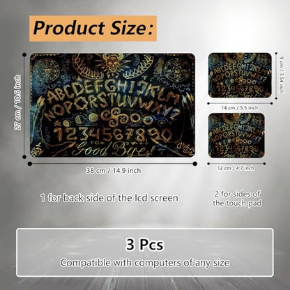 Laptop Skin Sticker for 12.1”-15.6“ Laptops (Fits 13”, 13.3”, 14”, 15”, 15.4”) | Protective Universal Reusable Vinyl Art Decal Cover | Waterproof & Scratch-Resistant-Spirit Ouija Board - color: Spirit Ouija Board