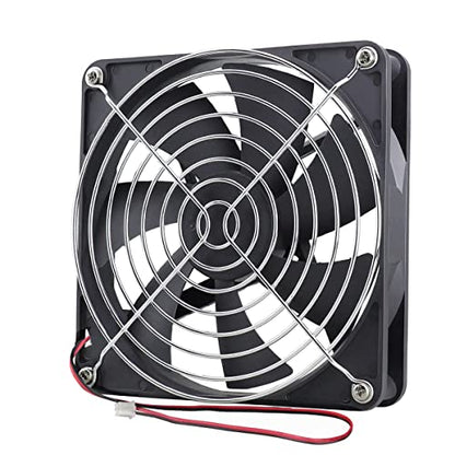 GDSTIME 12V Cooling Fan 1425, 140mm x 25mm Dual Ball Bearings Brushless Fan | 140x140x25mm, 1425, Replacement for PSU, Heater, Wine Fridge Condenser - size: 140x25mm