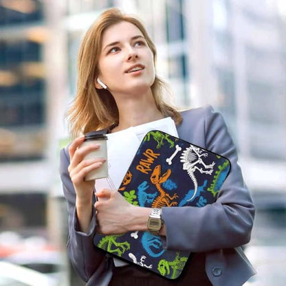 Laptop Sleeve Bag 15.4 15.6 Inch,Cool Dinosaur Dino Animal Blue Green Protective Polyester Computer Cases Laptop Cover Briefcase Bag Tablet Travel Cover - color: LPS-004