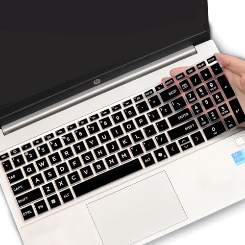 Keyboard Cover for 2026 2025 2024 HP 15.6 inch Laptop 15-fc 15-fd Series, HP 15z-fc000/fc100 15t-fd100 15t-fd000 15-fd0123dx 15-fd0127dx 15-fd0125dx 15-fc0146dx 15-fc0057wm fd0023dx fd0083wm fc0093dx - color: Black