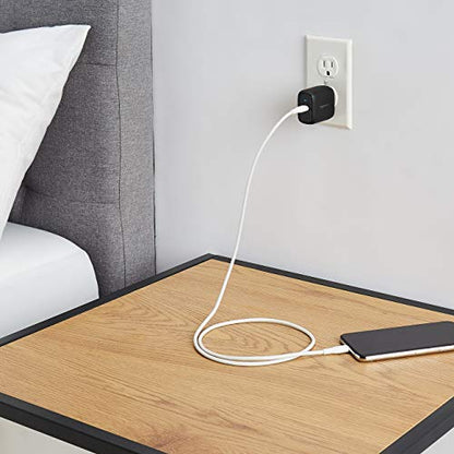 Amazon Basics 30W One-Port Foldable GaN USB-C Wall Charger with Power Delivery PD for Tablets & Phones (iPhone 16/15/14/13/12/11/X, iPad, Samsung, and More), Compact Travel Charger, Non-PPS, Black - color: Black, style: 30W (1 USB-C)