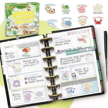 200 Pcs Cute Animal Stickers Bulk.Inspirational Stickers Packs for Boys Adults Teens Girls.Waterproof Vinyl Kawaii Sticker for Laptop, Classroom, Phone Case, Luggage, Cups (Teacher Reward Stickers) - color: Teacher Reward Stickers