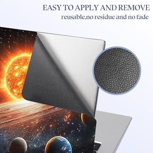 Universal Laptop Skin Sticker Decal,15.6 Inch Laptop Vinyl Cover for 13" 14" 15.6" Laptop,Scratch-Resistant Waterproof Protector Wrap,Reusable with Wrist Pads,Solar System Planets - color: Solar System Planets