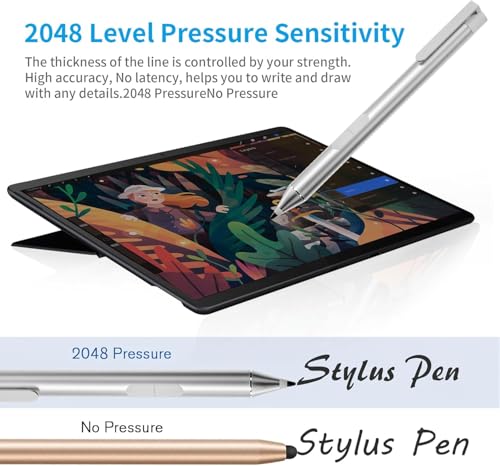 Active Stylus Pen for Dell 2 in 1 Laptop for Latitude 5285 5289 5290 7285 7390 7400, Inspiron 7420 7425, XPS 15 9570, Computer Touchpad Stylus (Check The Compatible List Before Purchase)