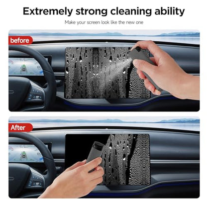 YTT Screen Cleaner, All-in-One Spray & Wipe Cleaner, with Transparent Protective Shell for All Phones, Laptop and Tablet Screens (Gray) - color: Gray