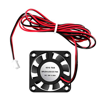 3D Printer Cooling Fan, 40mm x 40mm x 10mm Blower Cooling Fan with 2 Pin Terminal for Hotend Extruder Heatsinks Makerbot MK7 MK8 CPU Chip (24V 0.06A) - color: 24V(4010)