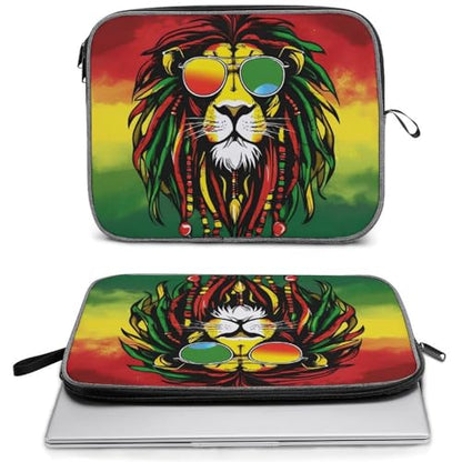 Fashion Laptop Sleeve, Women Men Large Pocket Computer Carrying Cover, Shockproof Laptop Case for Travel, Commuting, Cool Rasta Flag Reggae Lion, 13inch - color: Style(963), size: 13inch