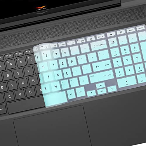 Keyboard Cover for 16.1" HP Victus 16-d 16-s 16-r 16-e 16-d0506la 16t-d100 16-s1023dx s0027ns s0075nr s0077nr s0076nr s0095ax 16-r0073cl r1005ns r1006ns r0328tx 16-d0504la 16-e0076ax 16z-e100 16t-r000 - color: OmbreMint