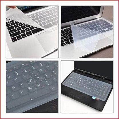 10Inch Transparent Silicone Dustproof Keyboard Film for Laptop Notebook MacBook Waterproof Clear Keypad Protector Cover - color: 8-10 Inch