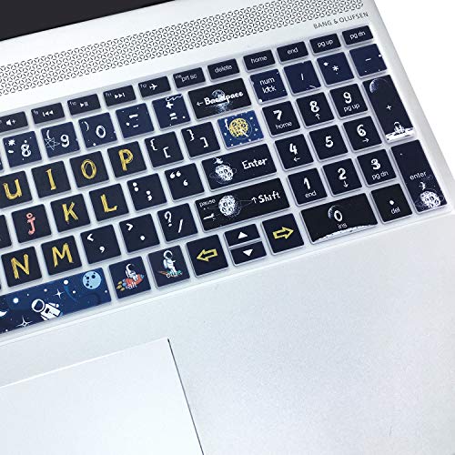 Keyboard Cover for HP Envy x360 15.6''Series/Pavilion 15/ Pavilion x360 15.6” Series/Envy 17 17.3" Series/HP Laptop 15t 17t 17-ca0011nr 17-by0040nr, Space Man - color: Space Man