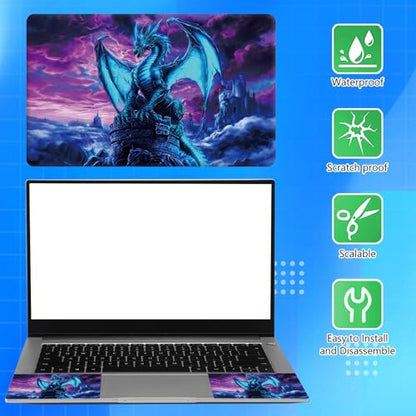 Universal Laptop Skin Sticker Decal for 11.6”12" 13" 13.3" 14" 15" 15.4" 15.6" Reusable Waterproof Scratch-Scratch Resistant Protective Vinyl Laptop Notebook Skin Stickers - Blue Dragon - color: Blue Dragon