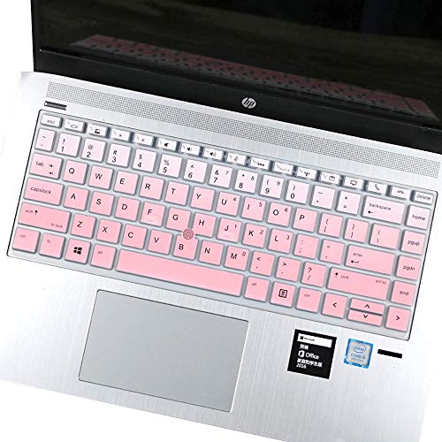 Keyboard Skin Cover for HP Elitebook 840 G5 & 840 G6 14" Notebook, HP Elitebook 745 G5 & 745 G6 14/HP ZBook 14U G5 Keyboard Protector Protective Skin, Gradual Pink (NOT Fit EliteBook 840 845 G7 G8) - color: Ombre Pink