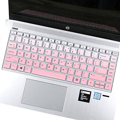 Keyboard Skin Cover for HP Elitebook 840 G5 & 840 G6 14" Notebook, HP Elitebook 745 G5 & 745 G6 14/HP ZBook 14U G5 Keyboard Protector Protective Skin, Gradual Pink (NOT Fit EliteBook 840 845 G7 G8) - color: Ombre Pink