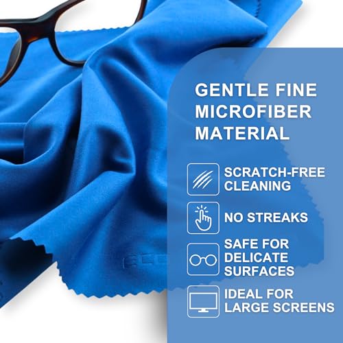 Eco-Fused Microfiber Cleaning Cloth - 12x12 Inch Microfiber Cloth - Pack of 20 Large Cleaning Cloths - Microfiber Cleaning Cloth for Electronics and Monitors - color: 20 Pack -12 X 12 Inch