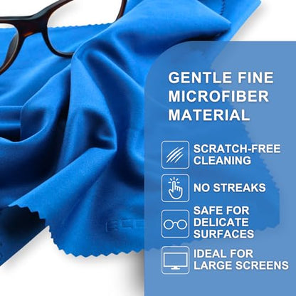 Eco-Fused Microfiber Cleaning Cloth - 12x12 Inch Microfiber Cloth - Pack of 20 Large Cleaning Cloths - Microfiber Cleaning Cloth for Electronics and Monitors - color: 20 Pack -12 X 12 Inch